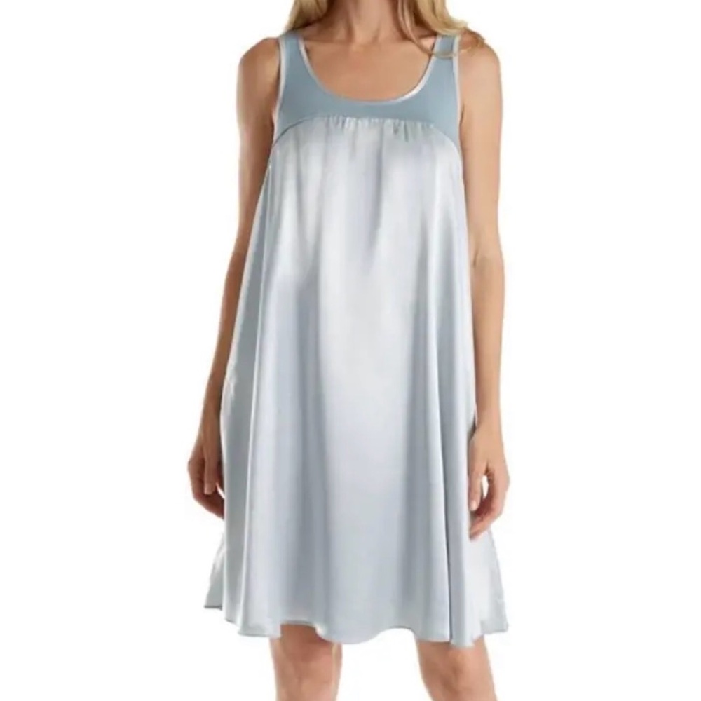 PJ Harlow Lindsay Satin and Rib Nightgown